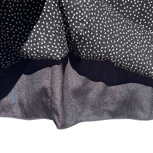 J CREW Women’s Silk Black and White Polkdot A-line Midi Dress size 12 - Picture 3 of 6